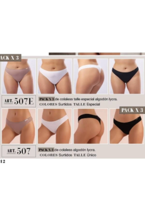 PACK X3 COLALES ALG LYCRA FRASHE