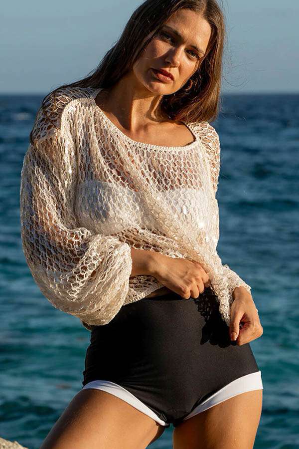 MINISHORT C/RECORTES ANDRESSA SUMMER