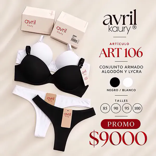 Avril Kaury: conjunto armado ART 106 en promoción a $9000