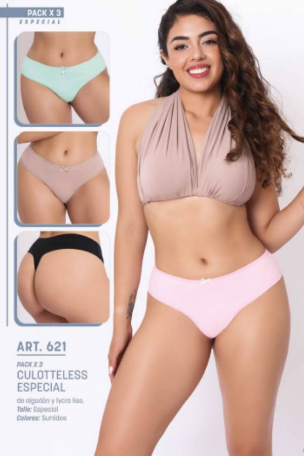 PACK X3 CULOTLESS ESP ALG LYCRA BERLIN