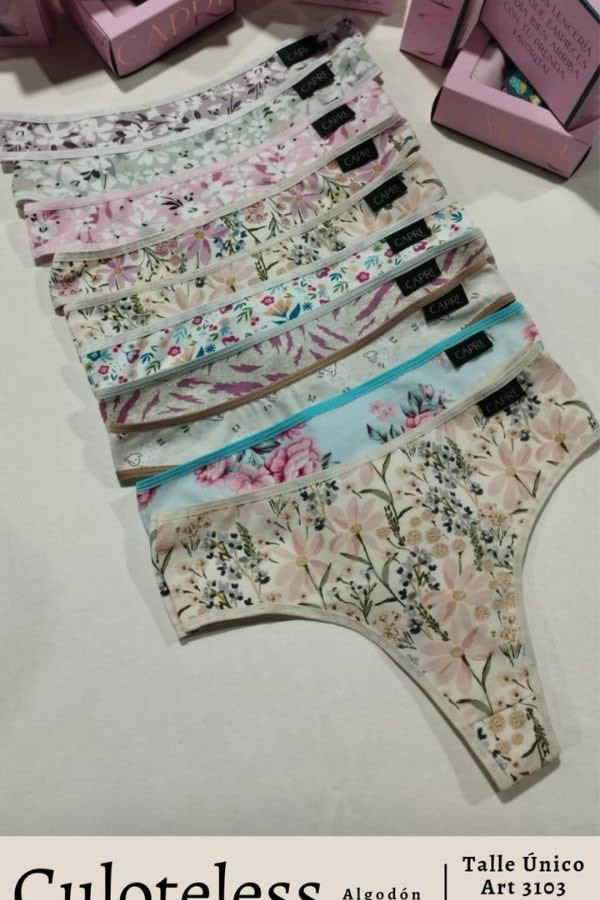 CULOTELESS ALG LYCRA ESTAMP CAPRI