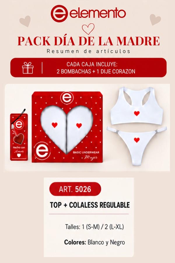 PACK CORPIÑO LESS REG ELEMENTO ROPA