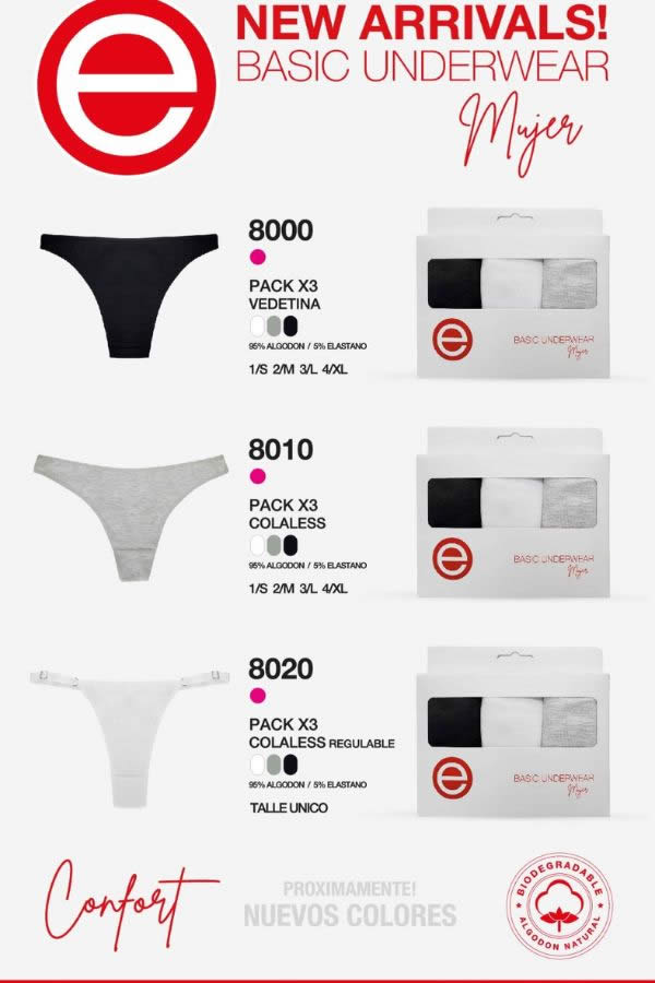 PACK X3 COLALESS ALG LYC ELEMENTO ROPA