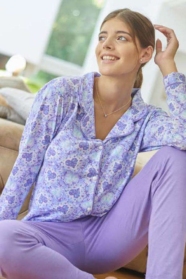 PIJAMA ALG ESTAMP ABOTONADO EMMY
