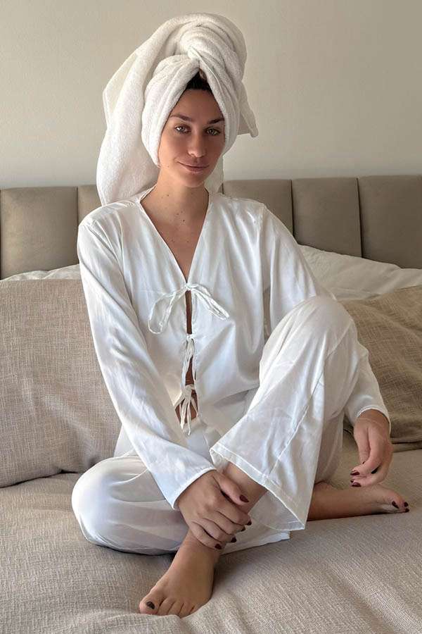 PIJAMA SATEN C/CAMISA FLOWERS AND LEMONS