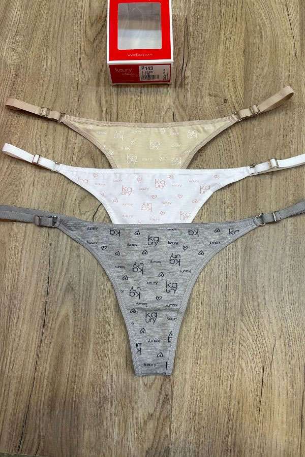 PACK X3 LESS REG ALG ESTAMP KAURY INTIMATES
