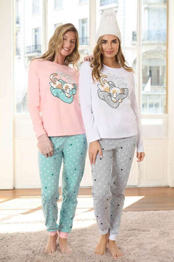 PIJAMA JERSEY GATITO LENCATEX
