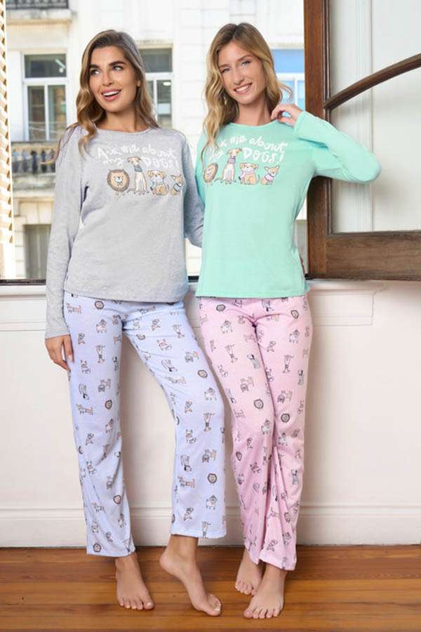 PIJAMA JERSEY PERRITOS LENCATEX