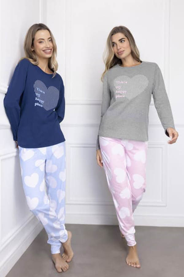 PIJAMA JERSEY CORAZONES LENCATEX