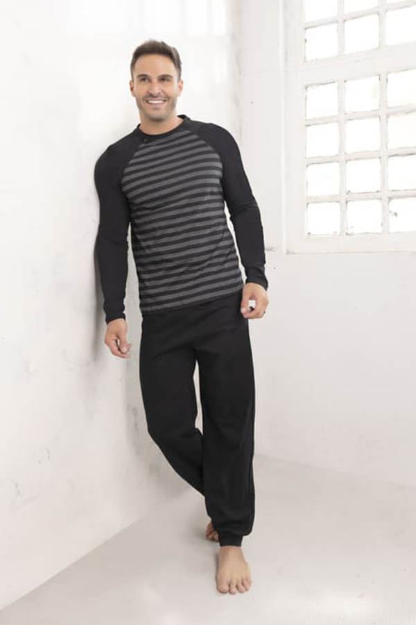 PIJAMA JERSEY RAYADO LENCATEX