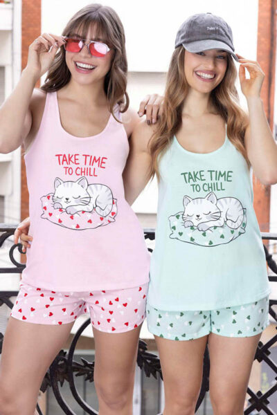 PIJAMA JERSEY GATITOS LENCATEX