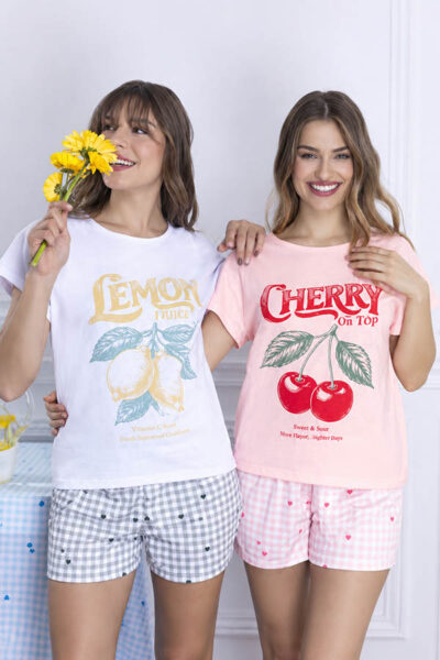 PIJAMA CASACA FRUTAS LENCATEX