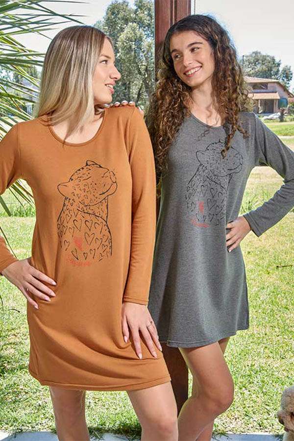 CAMISON M/L LEOPARDO SUSURRO