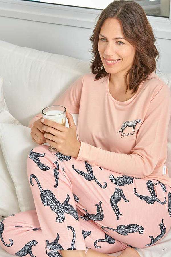 PIJAMA JERSEY LEOPARDOS SUSURRO